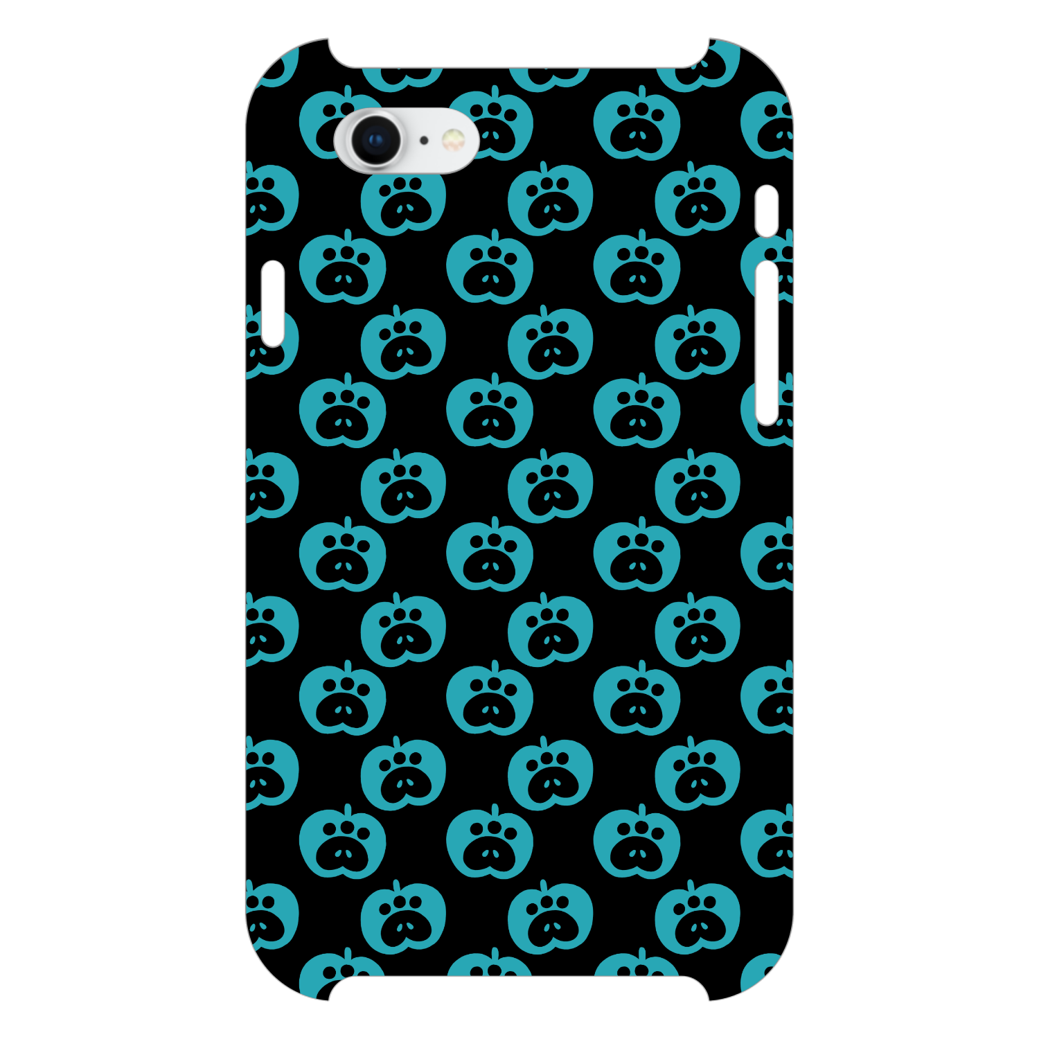 肉球リンゴのスマホケース【青リンゴ】iPhoneSE2/SE31