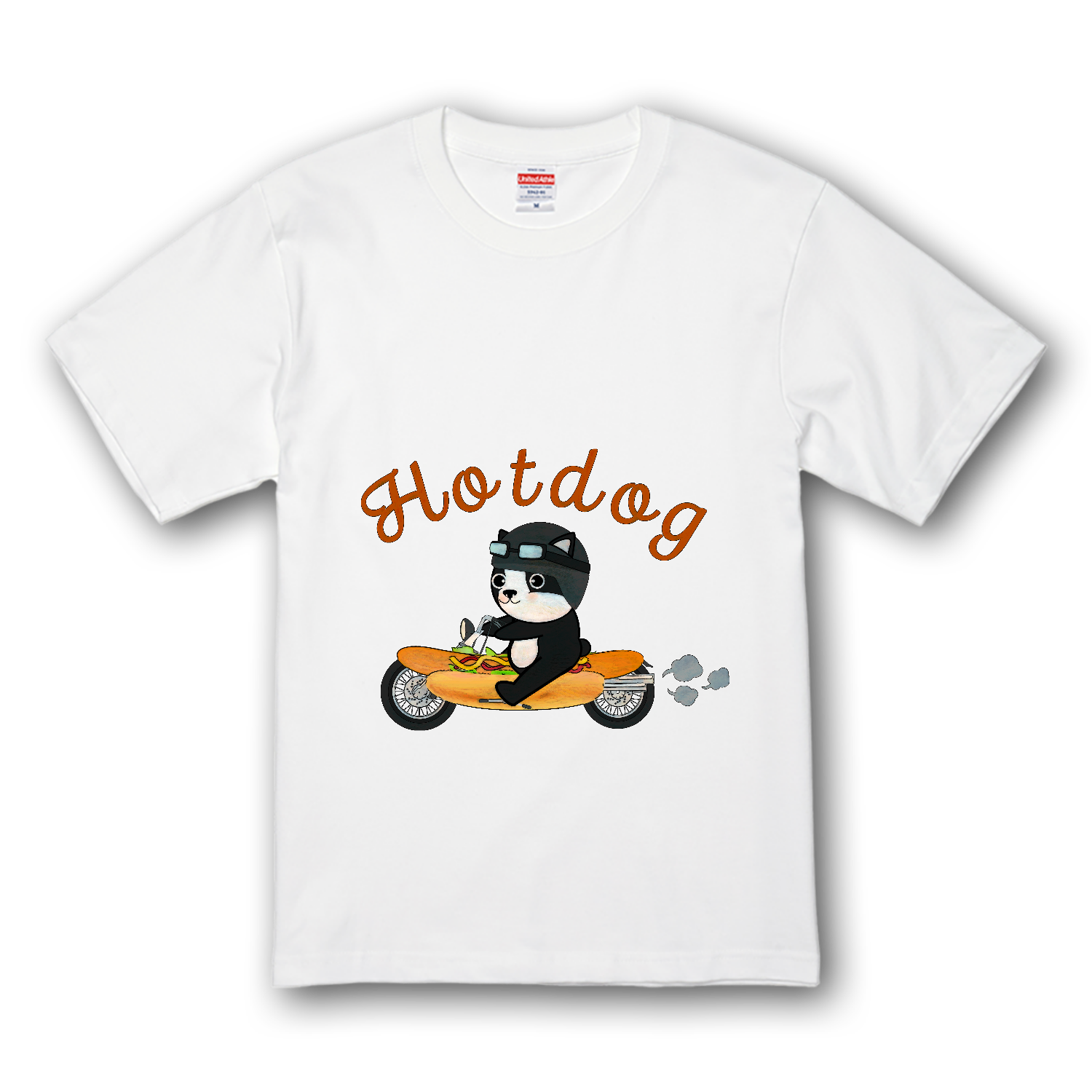 ホットドッグフレンチブルドッグちゃん プレミアムTシャツ