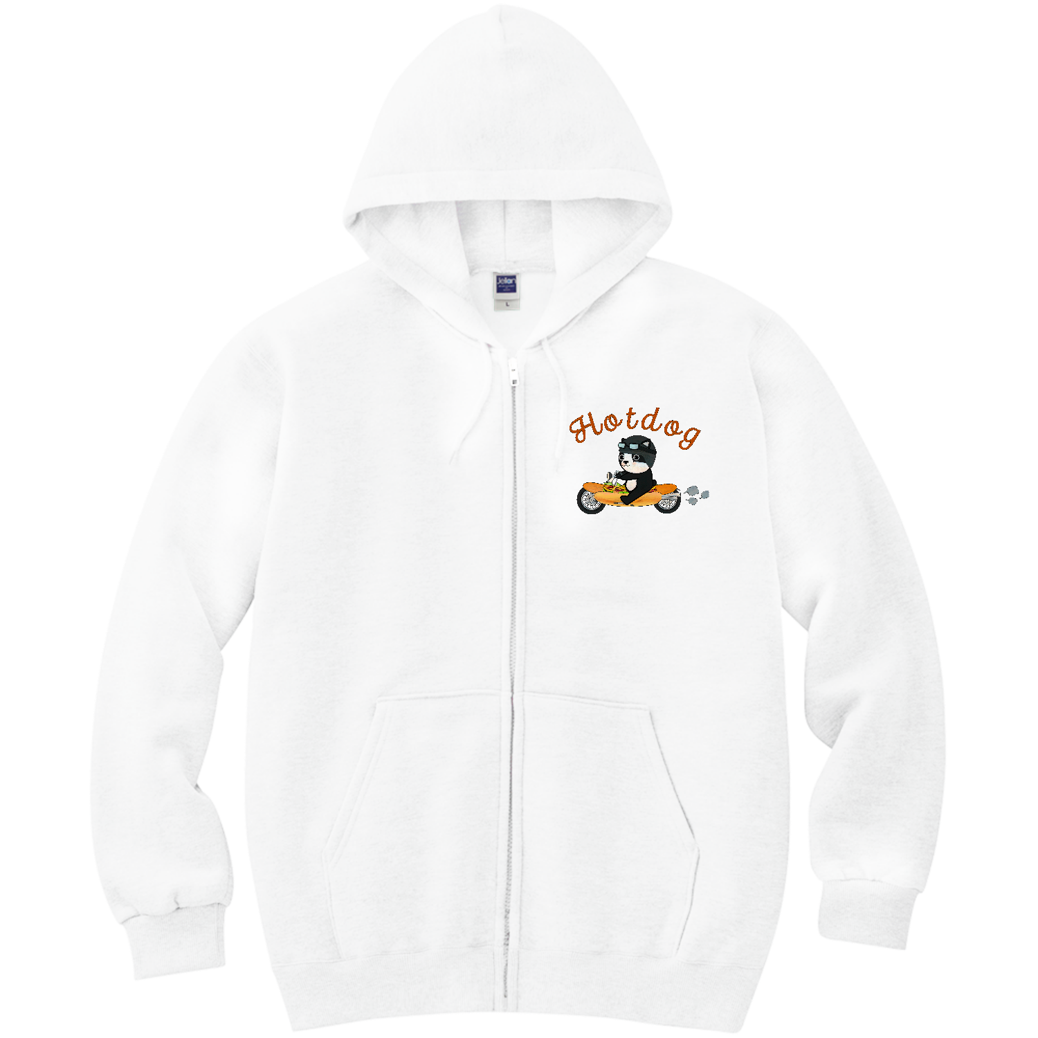 ホットドッグフレンチブルドッグちゃん 軽量ジップアップパーカー