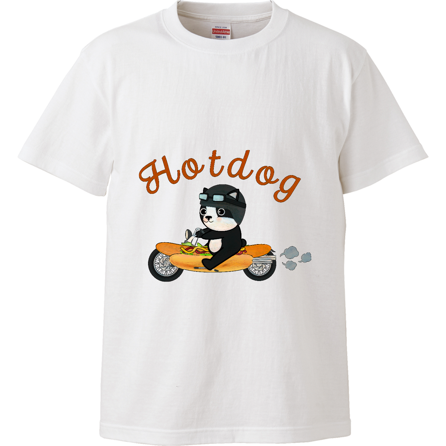 ホットドッグフレンチブルドッグちゃん ハイクオリティーTシャツ