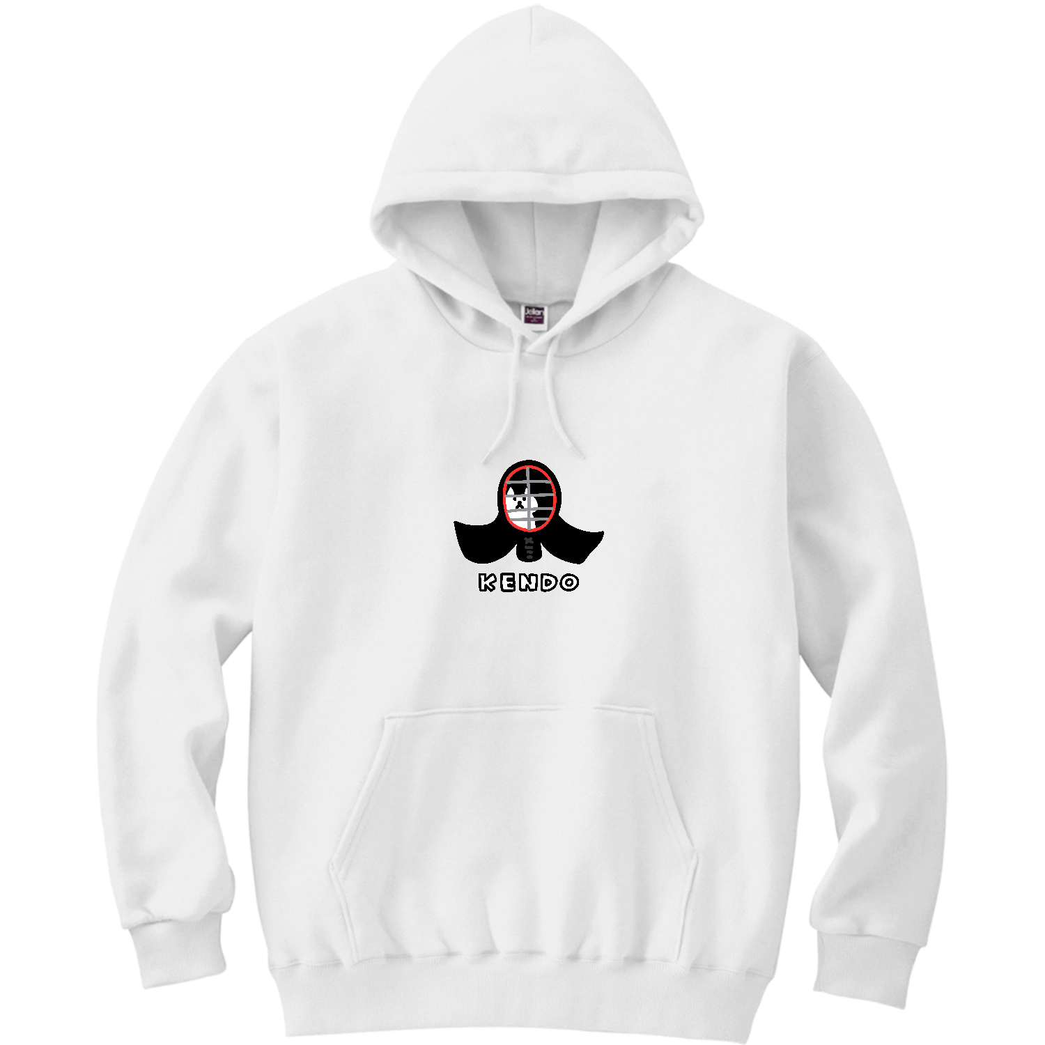 剣道　ネコin 軽量プルパーカー (長袖プリント)