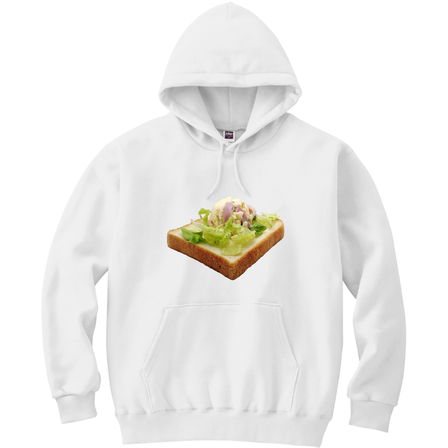 ポテトサラダトースト 軽量プルパーカー (長袖プリント)