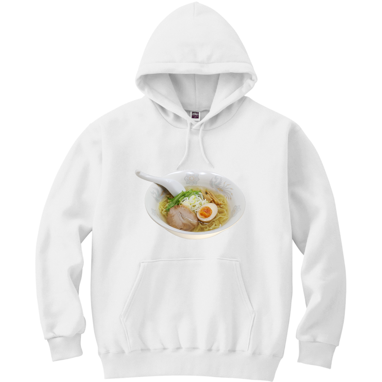 塩ラーメン 軽量プルパーカー (長袖プリント)