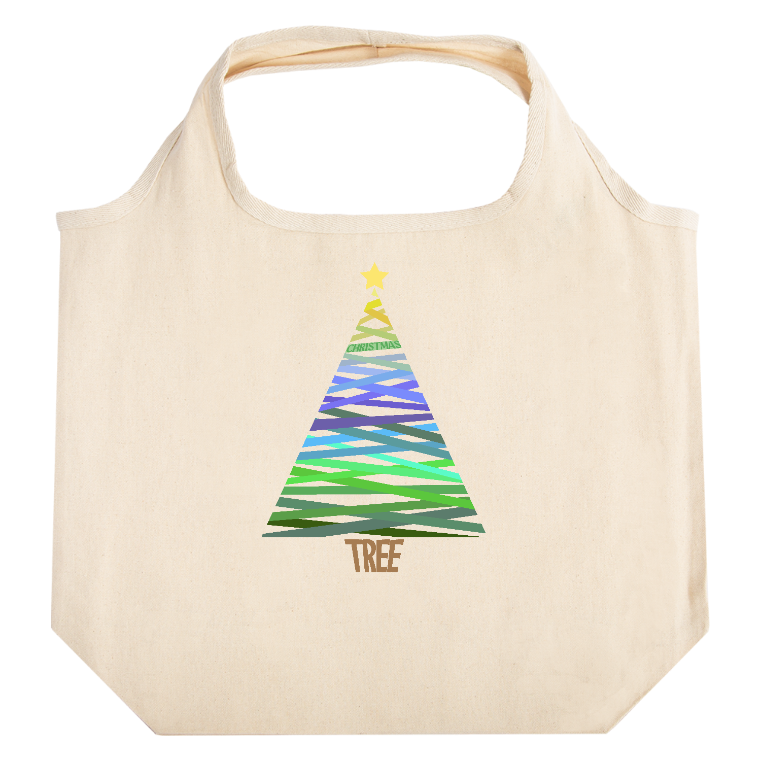 CHRISTMAS TREE／クリスマスツリー・シンプル たためるマルシェ【白プリントあり】