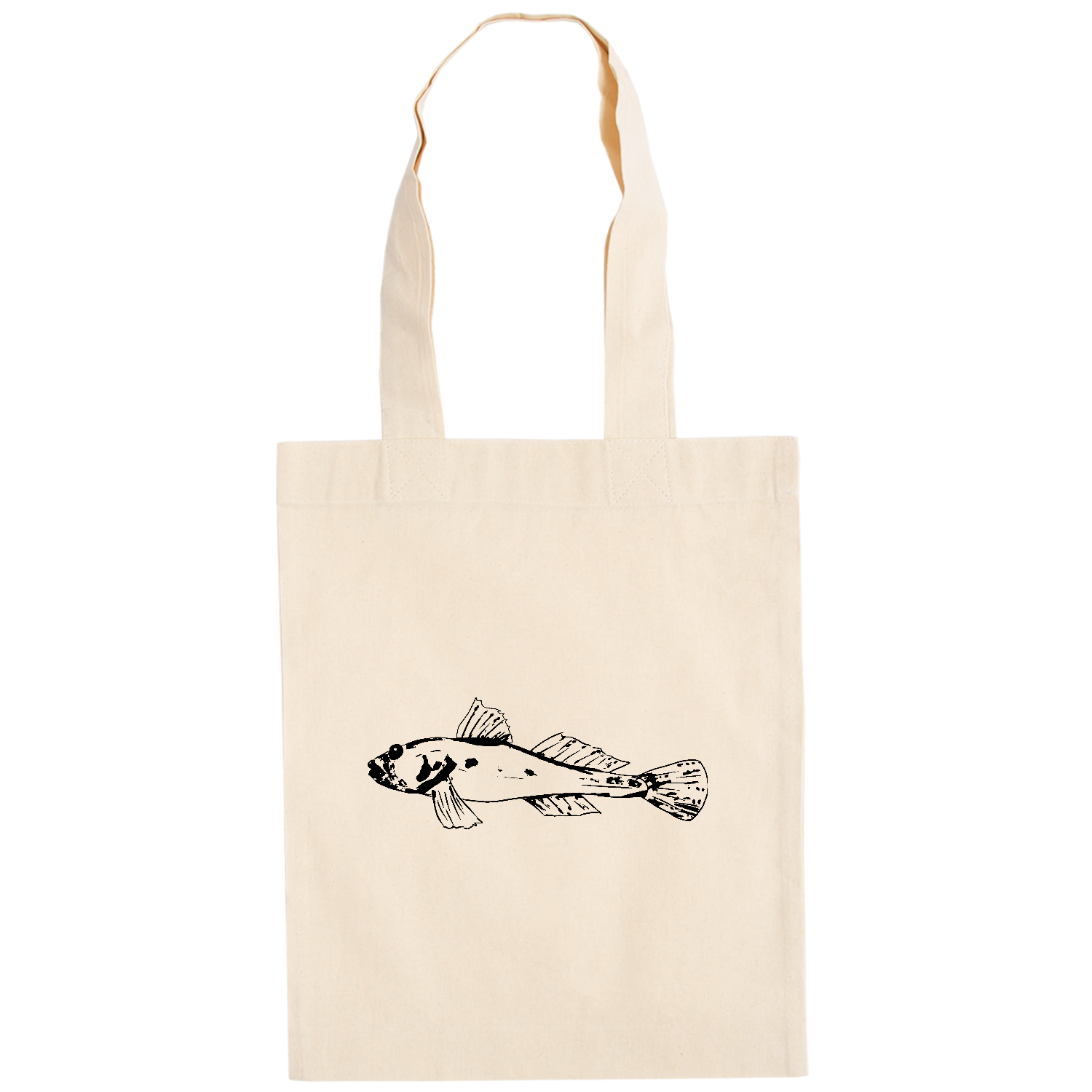 ハゼの墨絵 ドイツテューテ【白プリントあり】