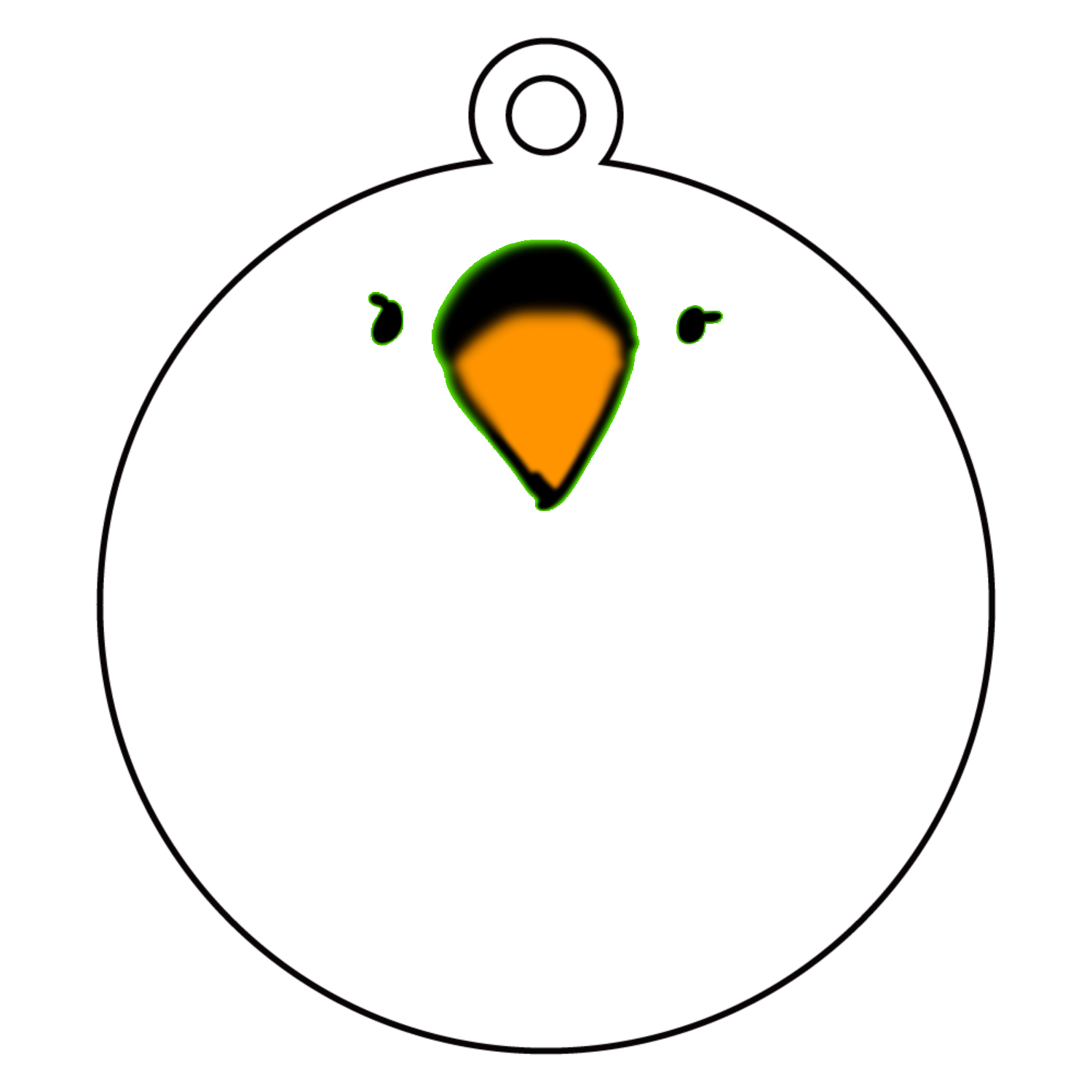 トリノさんアクリルキーホルダー　丸型 (6cm)1