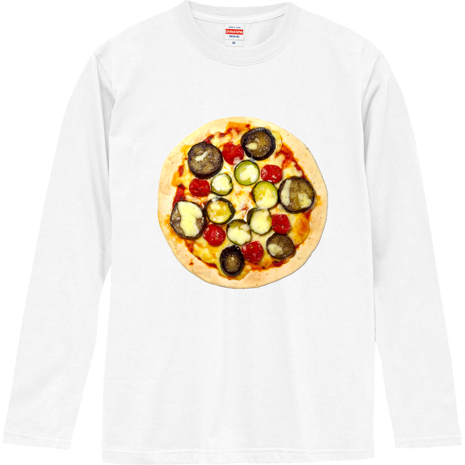 野菜ピザ ロングスリーブTシャツ