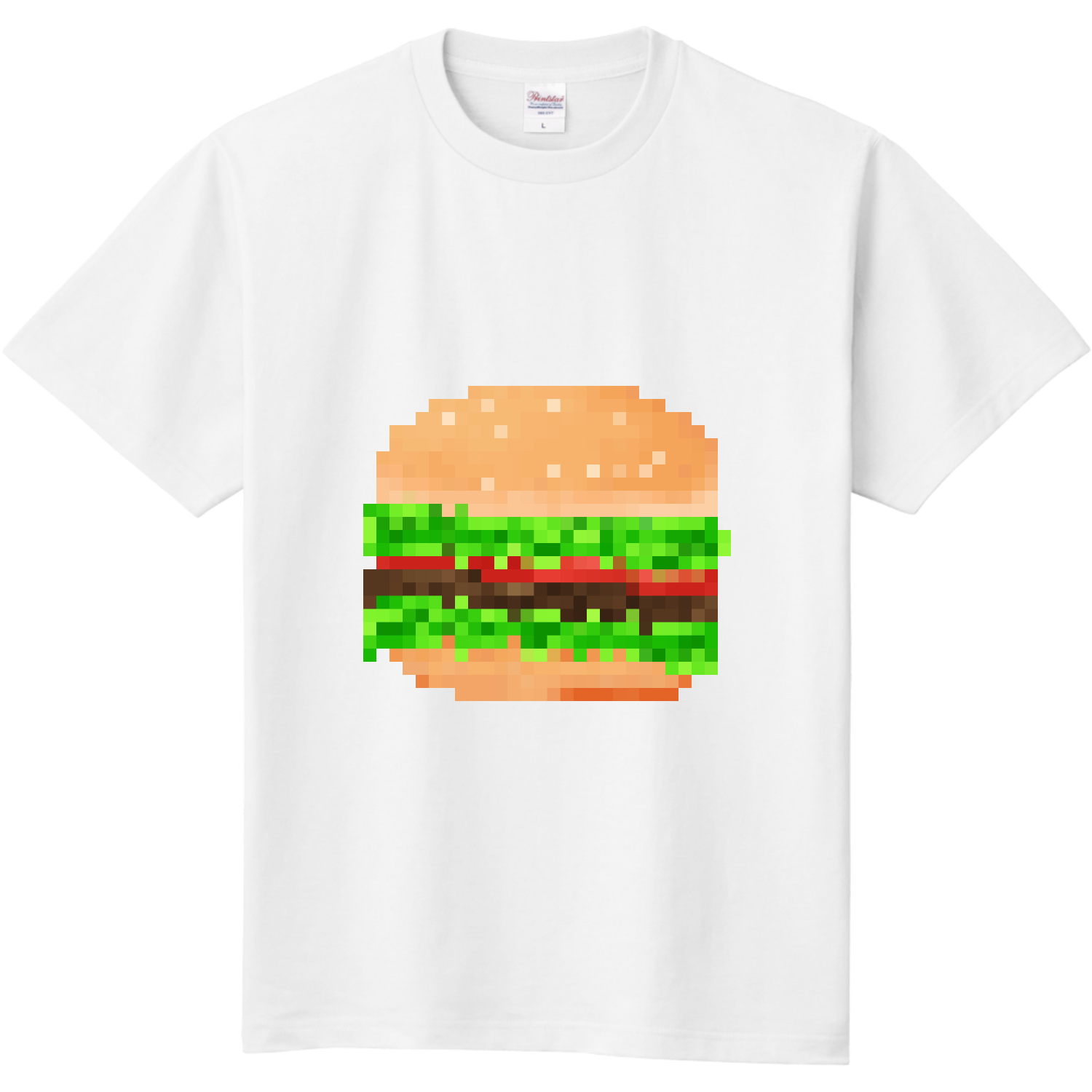可愛いハンバーガーのドット絵イラスト 定番Ｔシャツ
