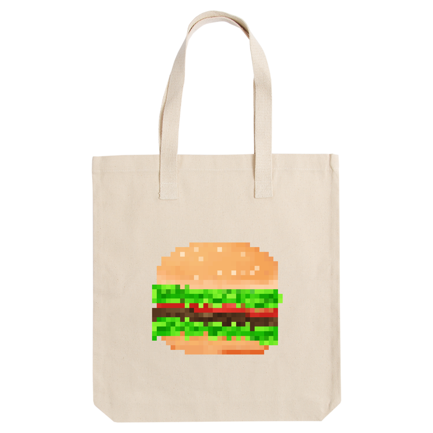 可愛いハンバーガーのドット絵イラスト アーバントート【白プリントあり】