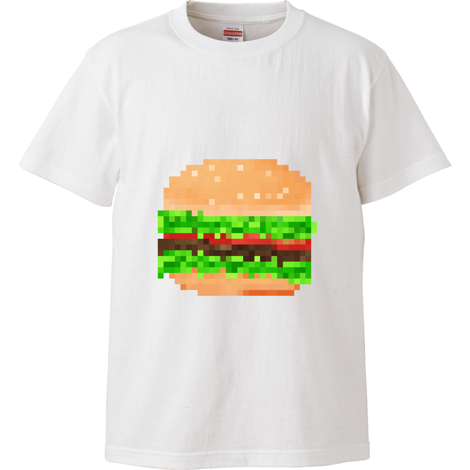 可愛いハンバーガーのドット絵イラスト ハイクオリティーTシャツ