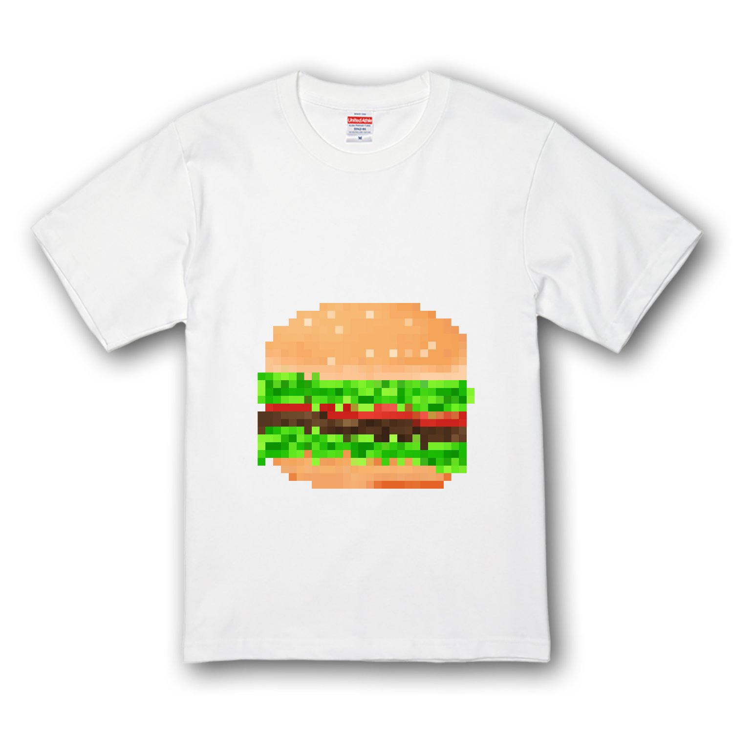可愛いハンバーガーのドット絵イラスト プレミアムTシャツ