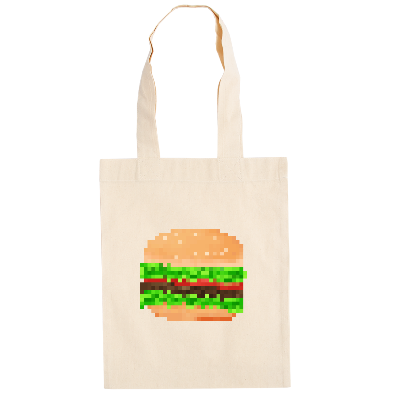 可愛いハンバーガーのドット絵イラスト ドイツテューテ【白プリントあり】