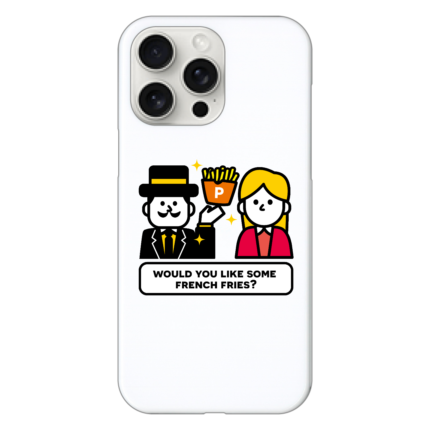 グラフィックシリーズ「ポテトジェントルマン&ポテトレディ」 iPhone15 Pro Max (ハードケース)