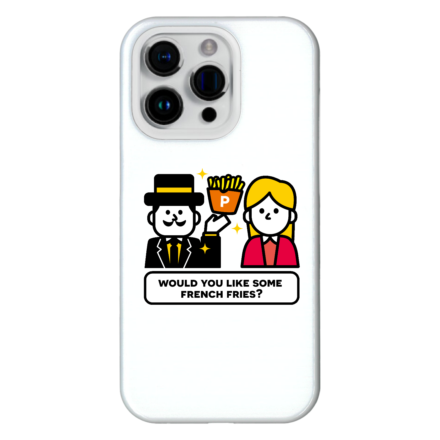 グラフィックシリーズ「ポテトジェントルマン&ポテトレディ」 iPhone15 Pro (ハードケース)