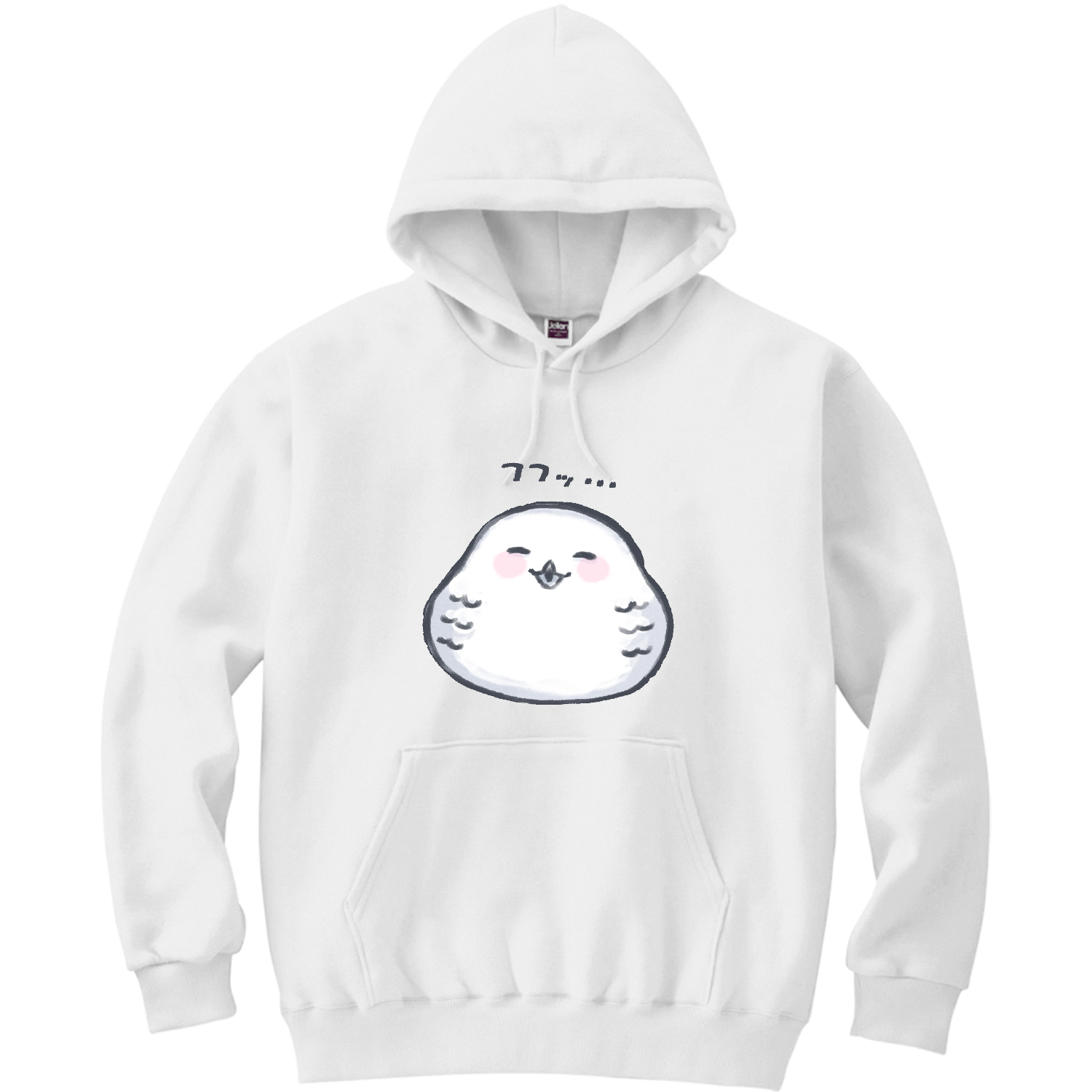 ふふふくろう 軽量プルパーカー (長袖プリント)