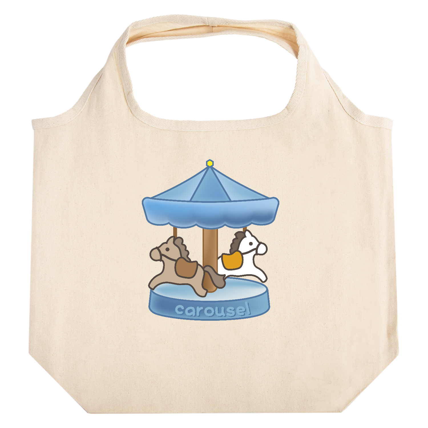 carousel／メリーゴーランド・ウマ・午年 たためるマルシェ【白プリントあり】