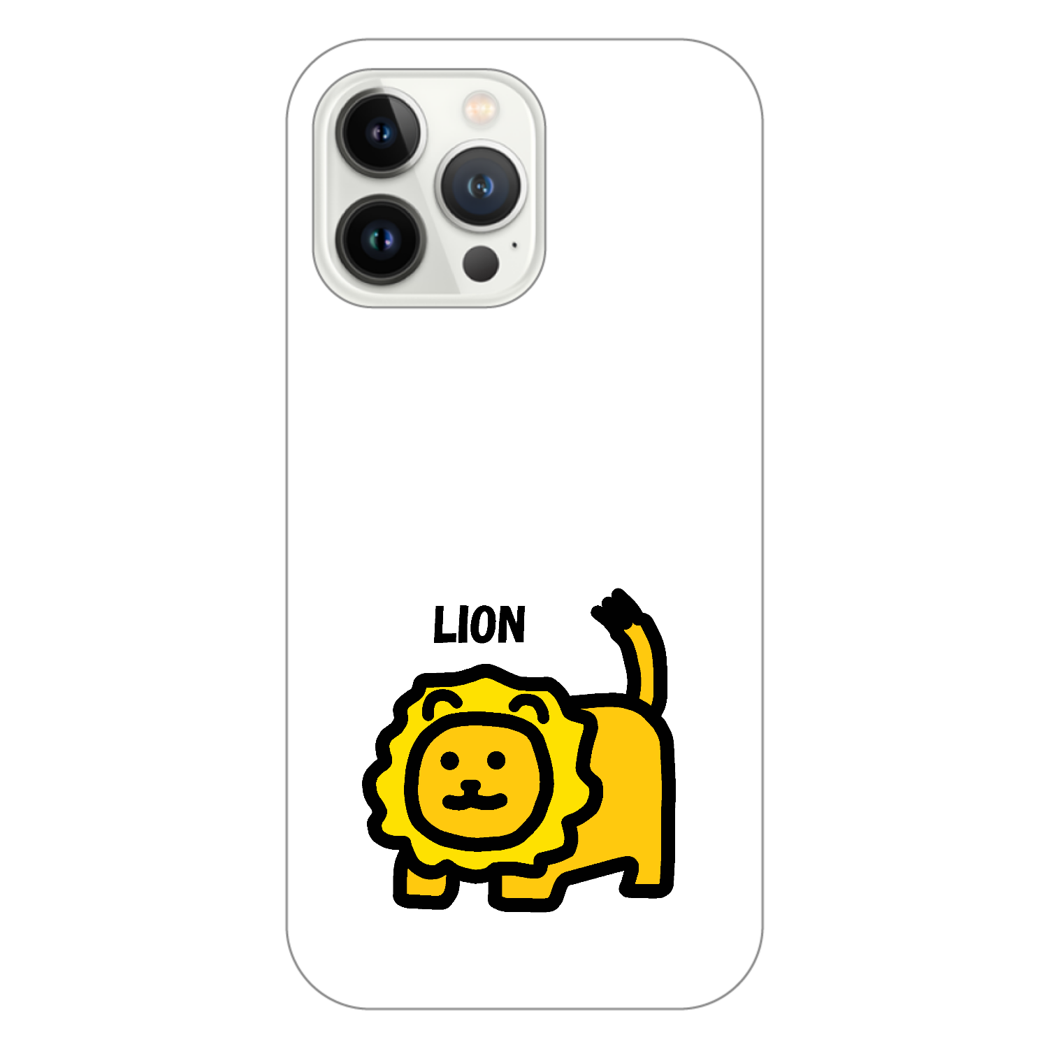 ライオン iPhone14 Pro Max (白)