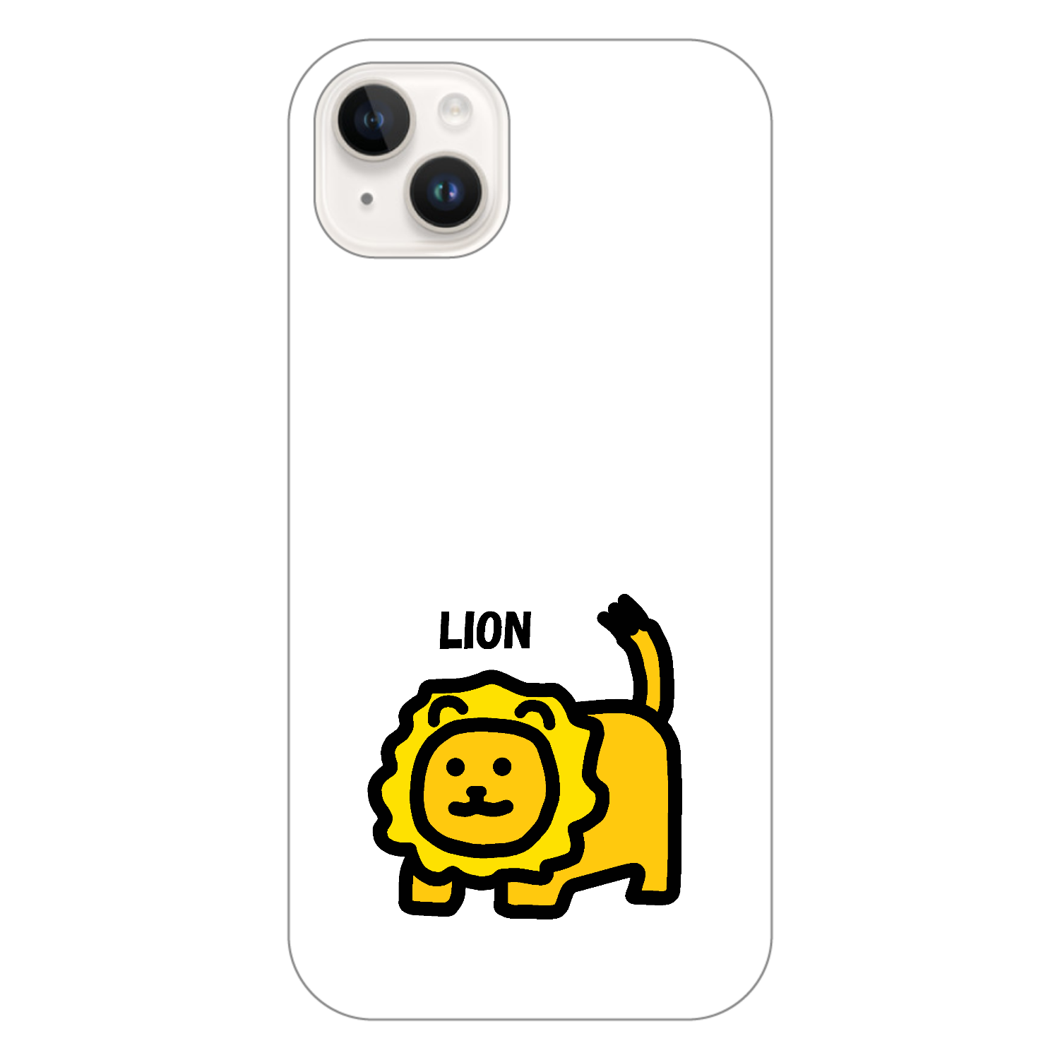 ライオン iPhone14 Plus (白)