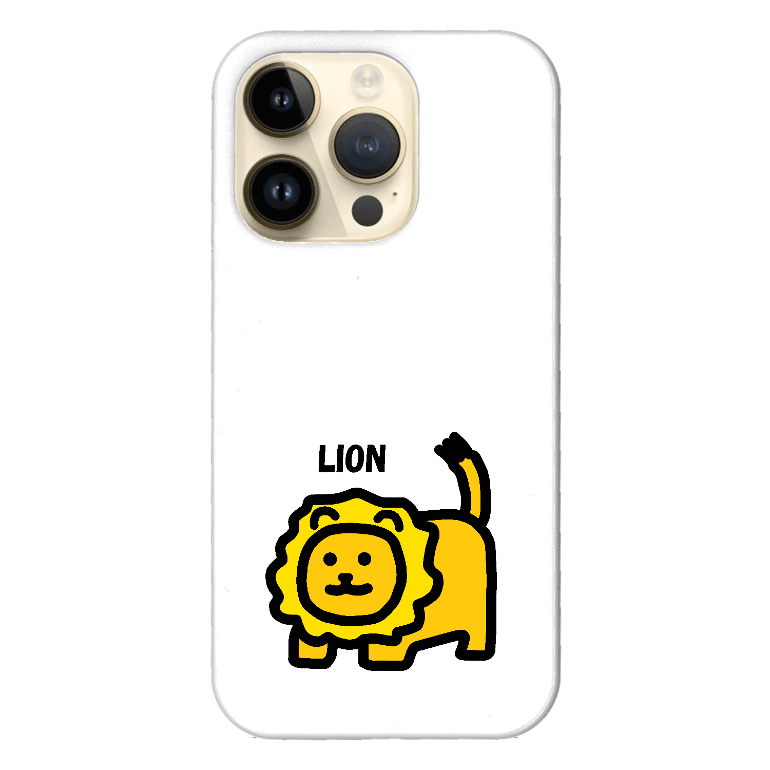 ライオン iPhone14 Pro (白)