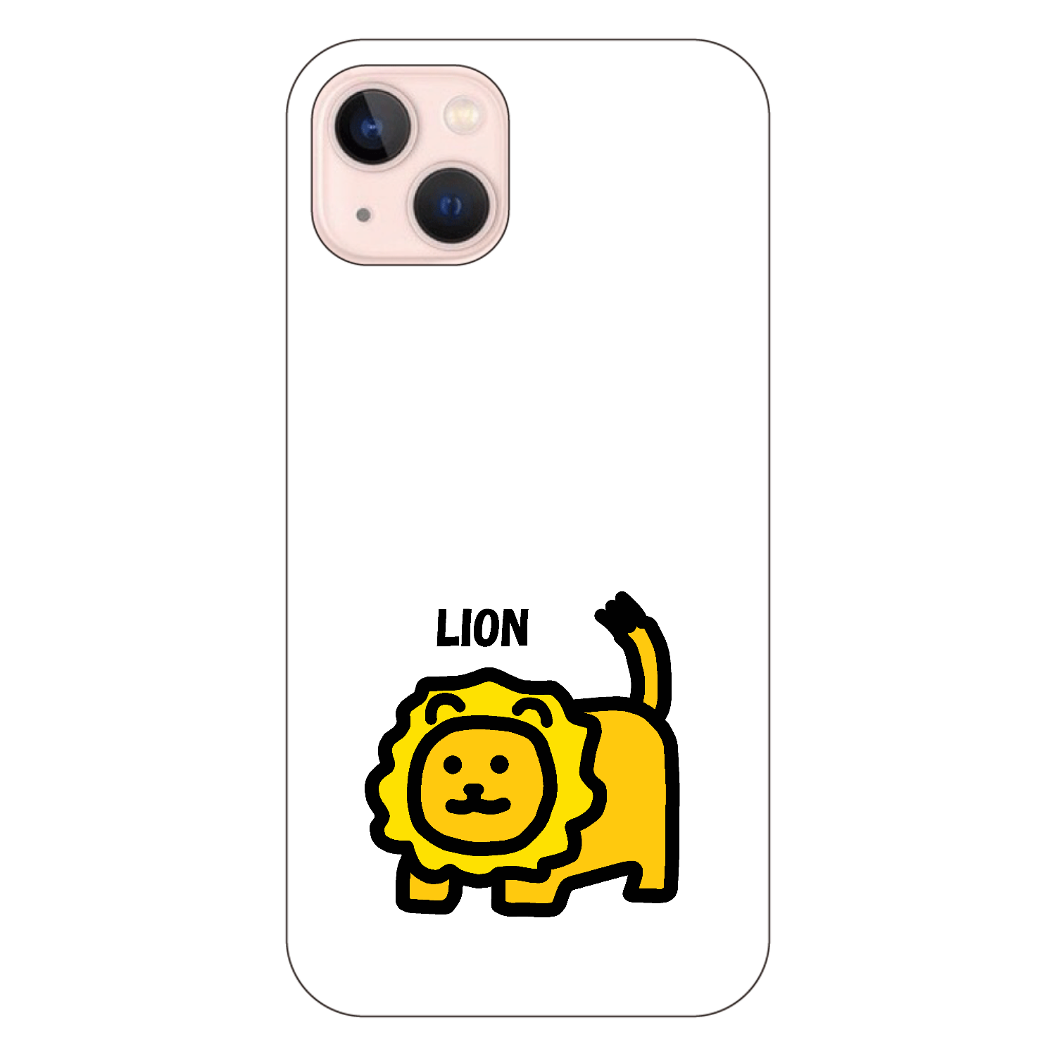 ライオン iPhone13 (白/黒) 