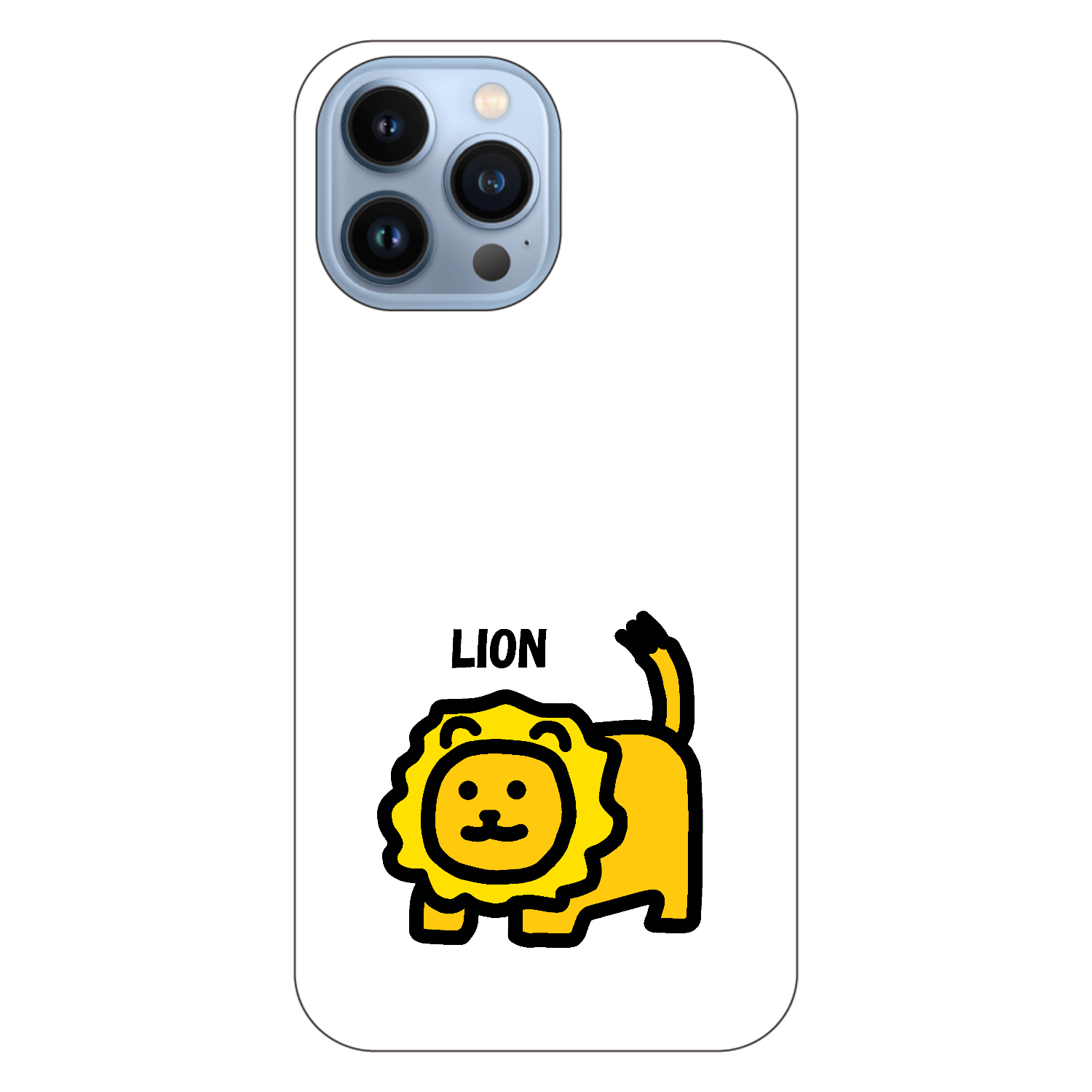 ライオン iPhone13 Pro Max (白/黒) 