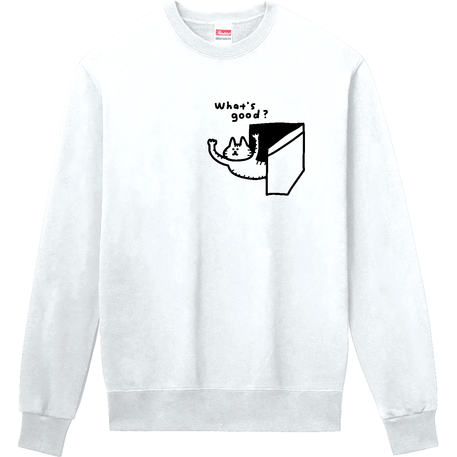 ポケットを開けて出てくるネコ 定番スウェット