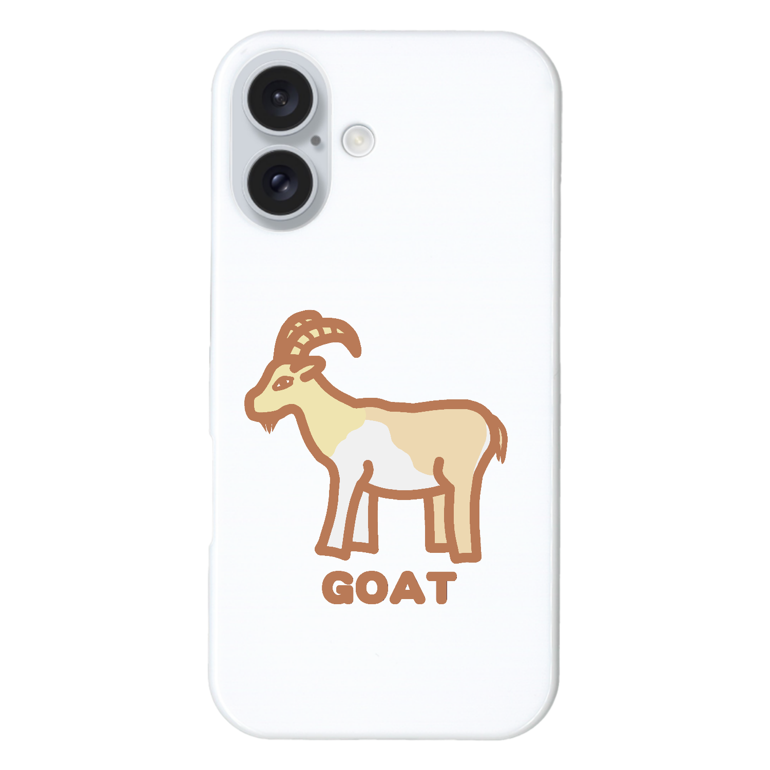 なんだか納得いかないヤギ（き） iPhone16 (ハードケース)