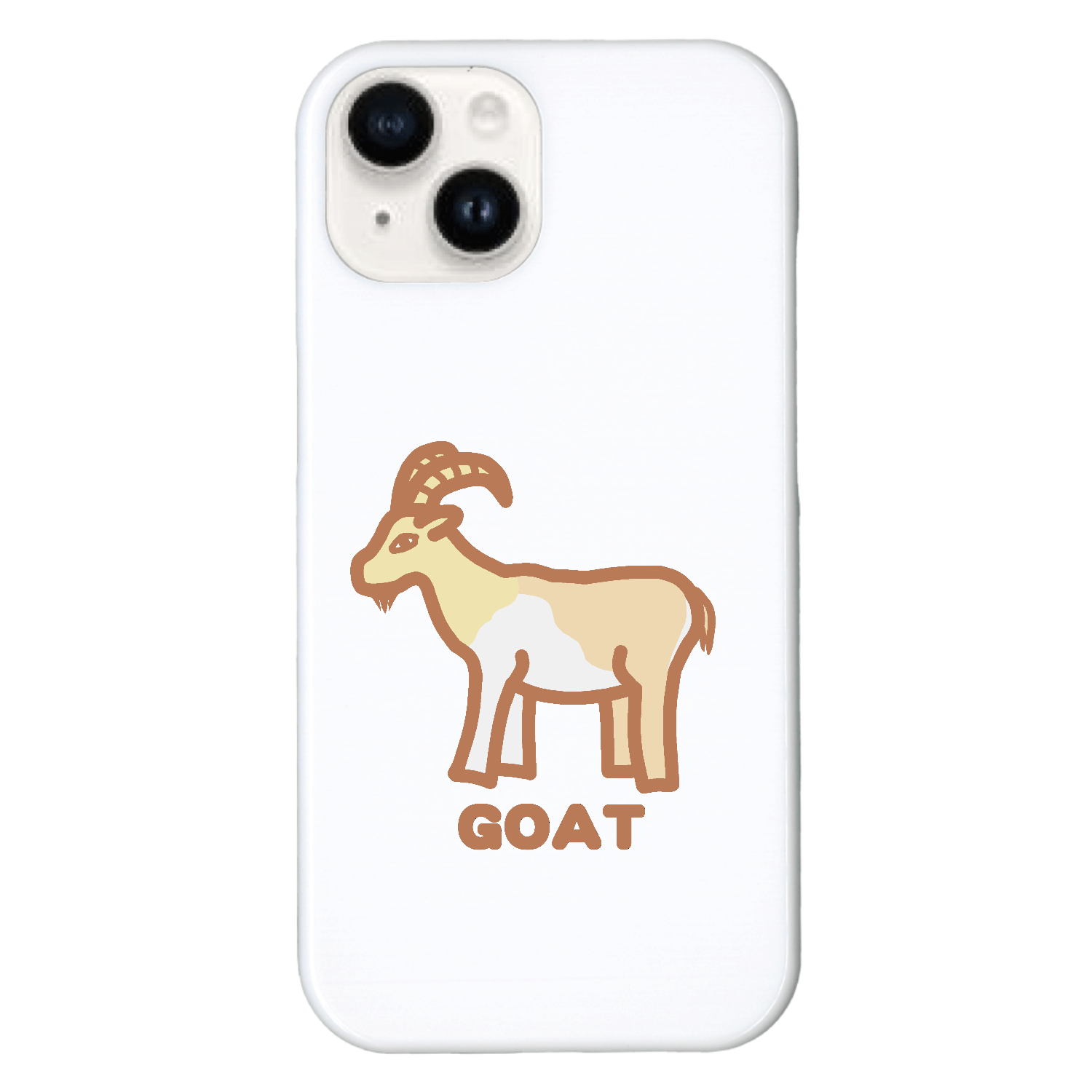 なんだか納得いかないヤギ（き） iPhone15 (ハードケース)