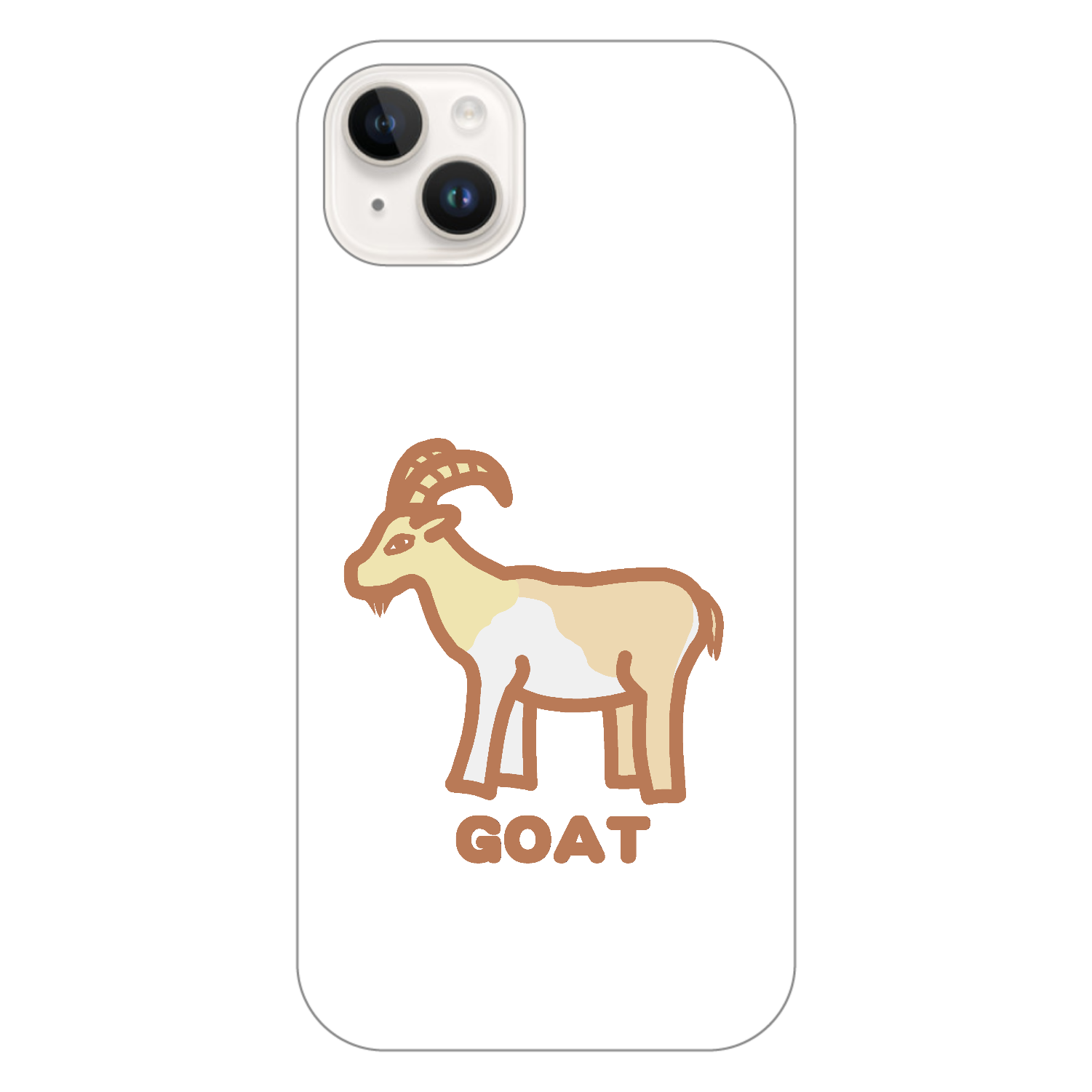なんだか納得いかないヤギ（き） iPhone14 Plus (白)