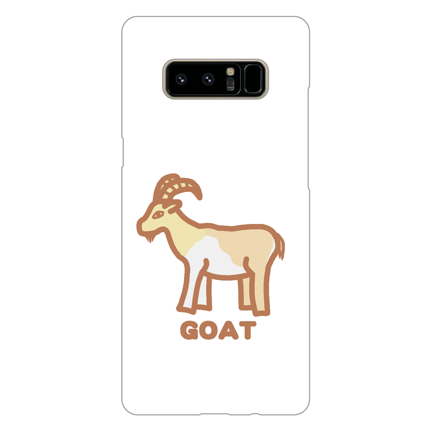 なんだか納得いかないヤギ（き） Galaxy Note8（白）