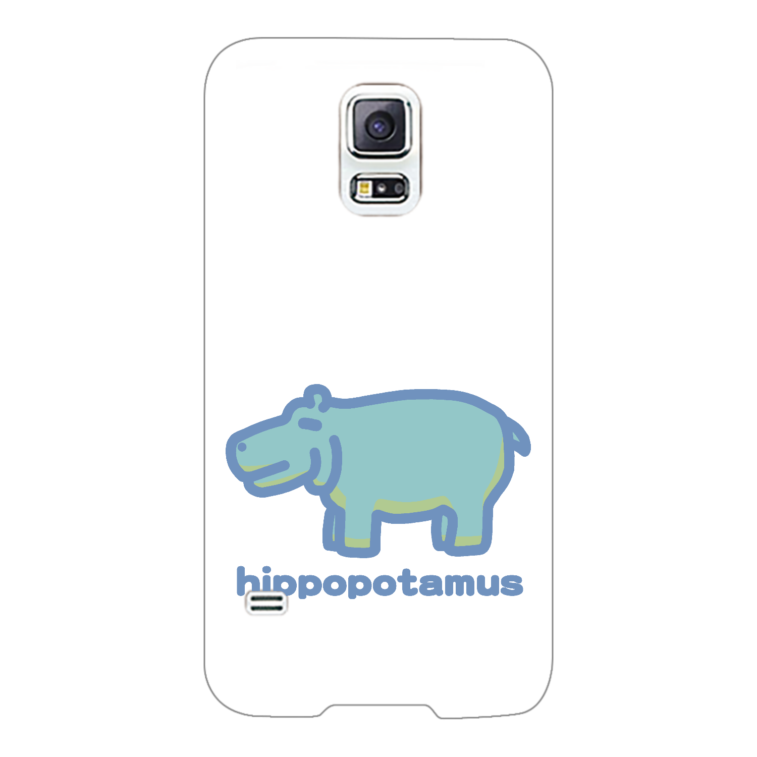 お昼が楽しみなカバ（あお） Galaxy S5(SC-04F/SCL23)