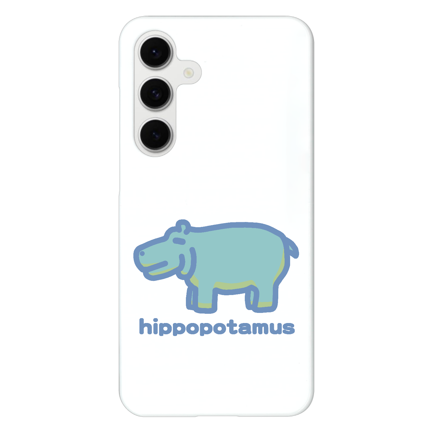 お昼が楽しみなカバ（あお） Galaxy S24 FE ハードケース