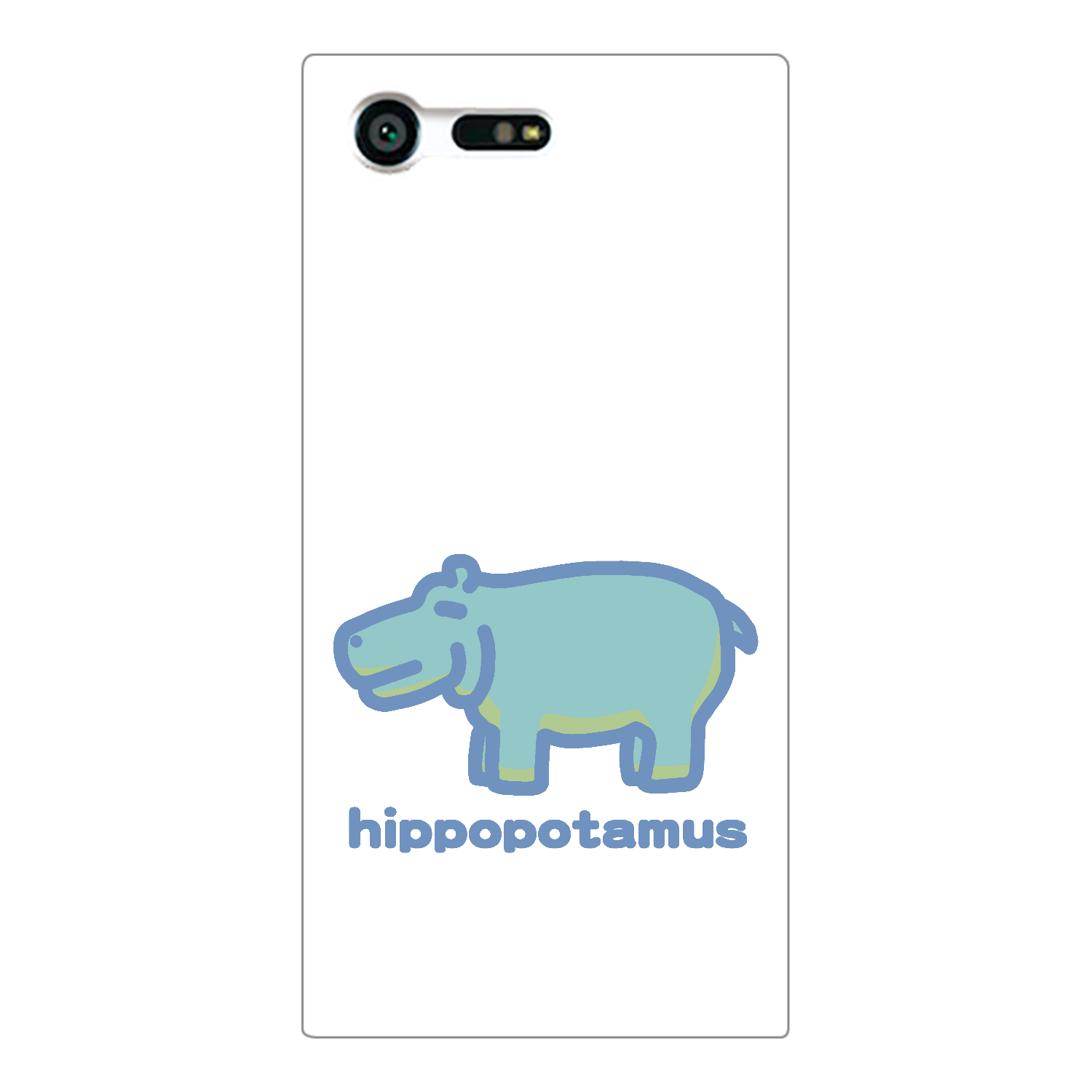 お昼が楽しみなカバ（あお） Xperia X Compact (SO-02J)