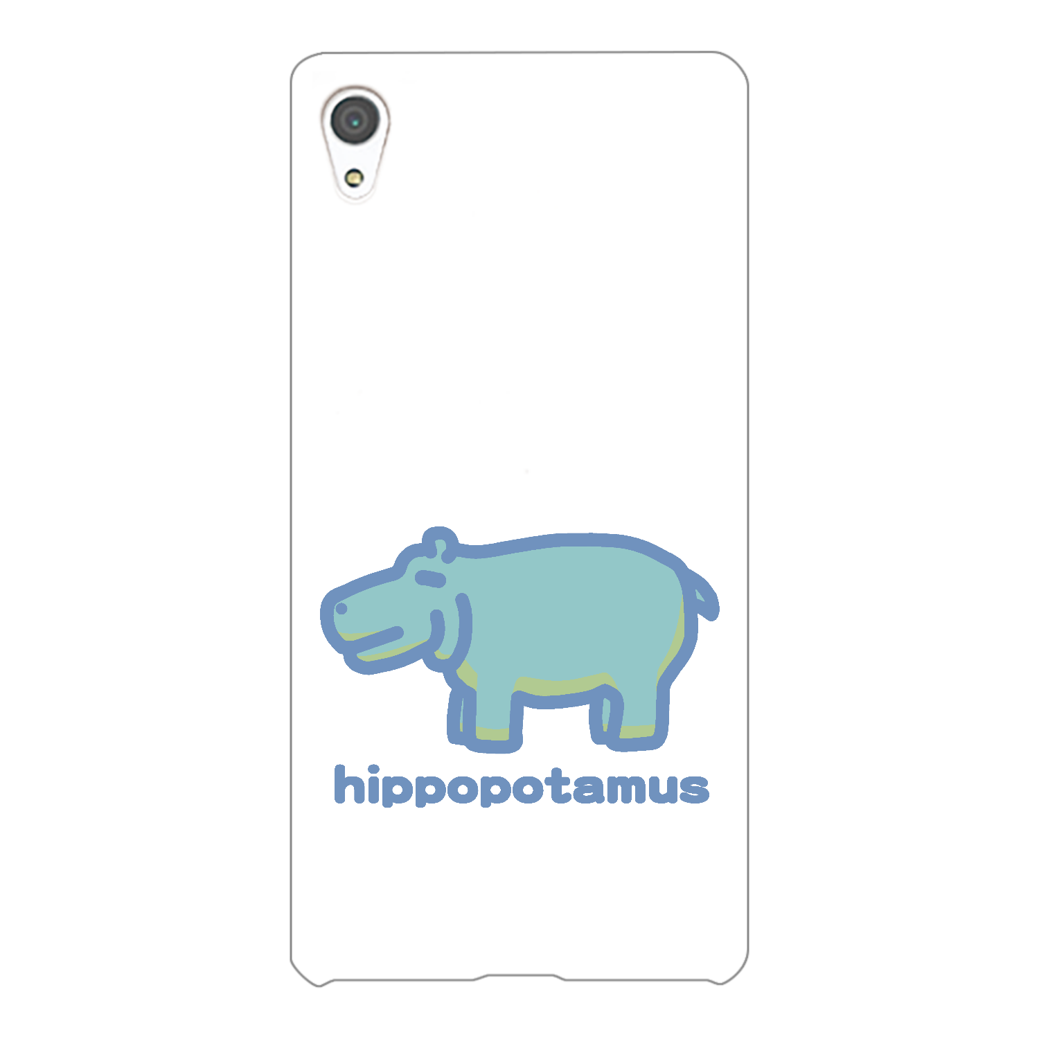 お昼が楽しみなカバ（あお） Xperia Z4(SO-03G/SOV31/402SO)