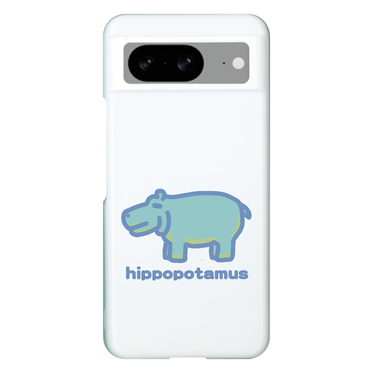 お昼が楽しみなカバ（みどり） Google Pixel 8 ハードケース
