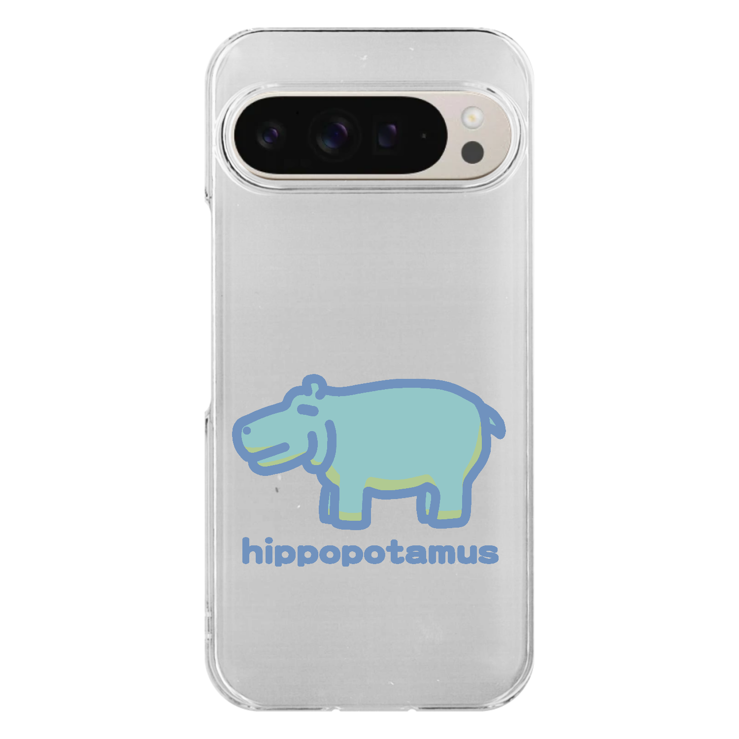 お昼が楽しみなカバ（みどり） Google Pixel9/9Pro ハードケース