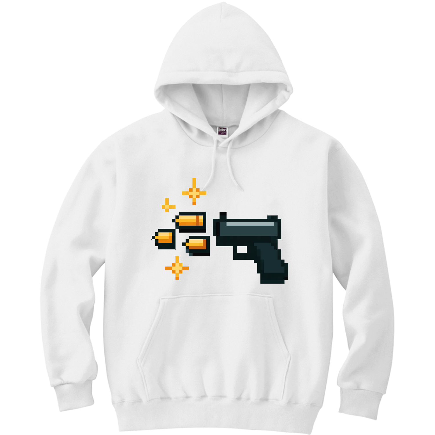 銃とキラキラ 軽量プルパーカー (長袖プリント)