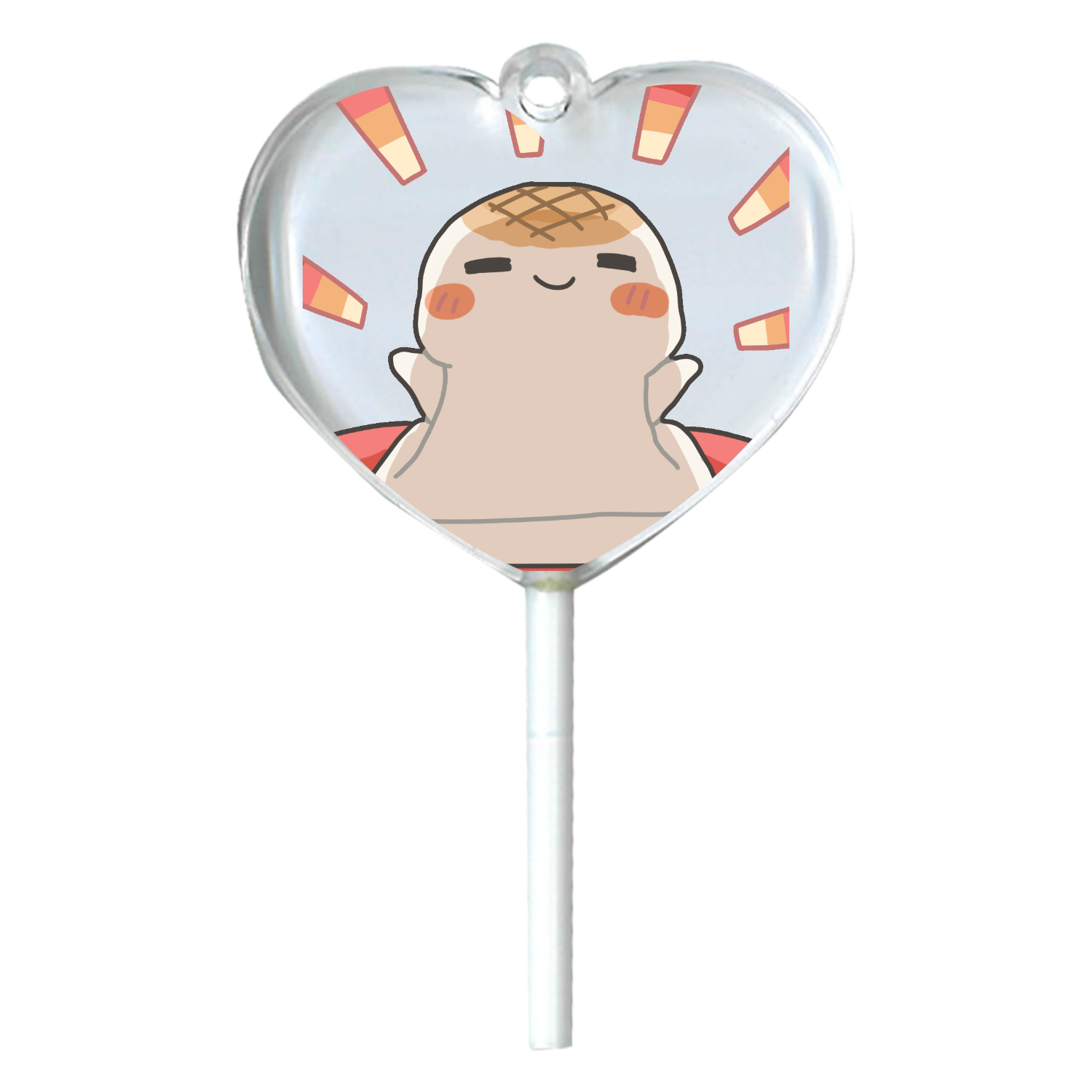 おもちの初日の出 ハートキャンディアクリルチャーム