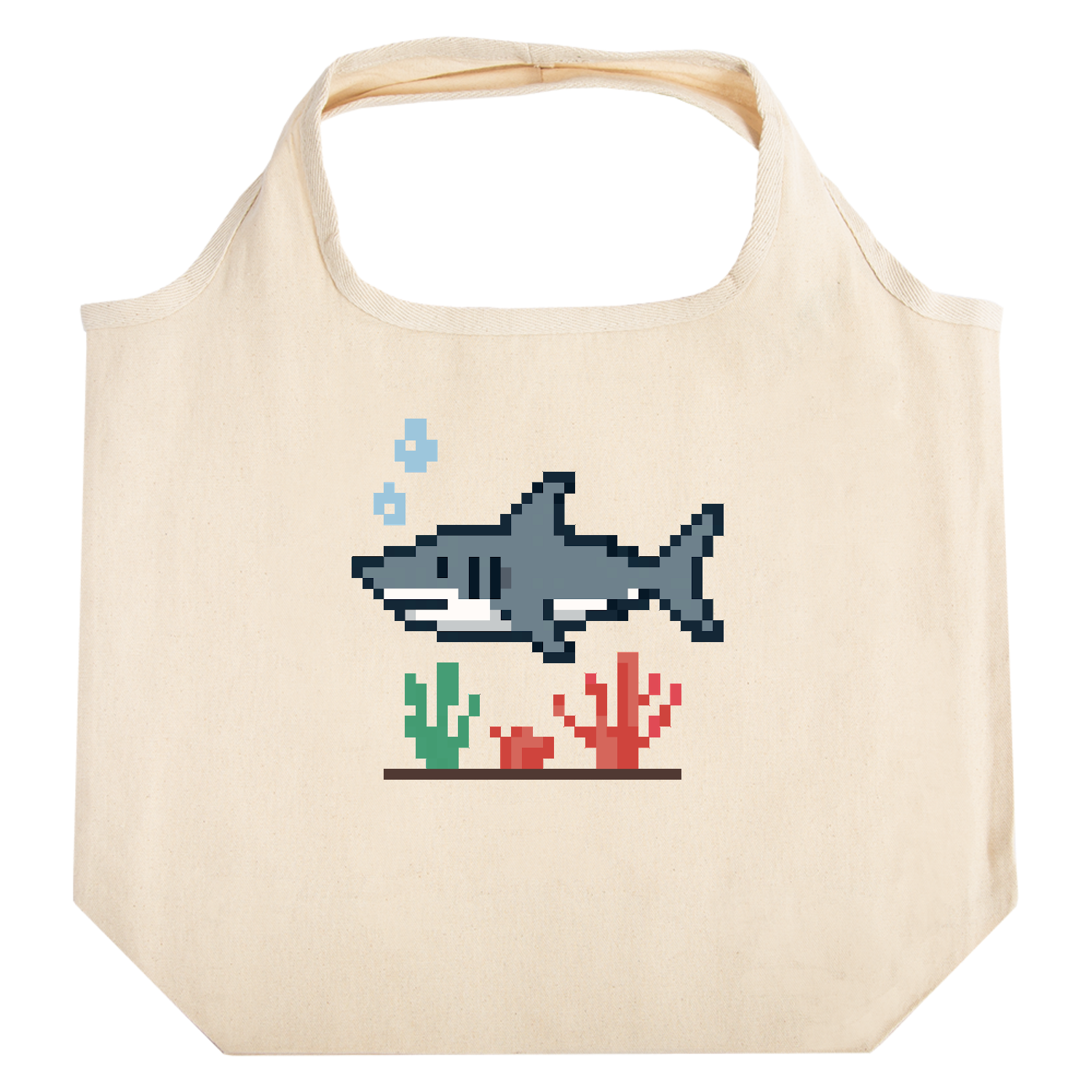 サメと珊瑚 たためるマルシェ【白プリントあり】