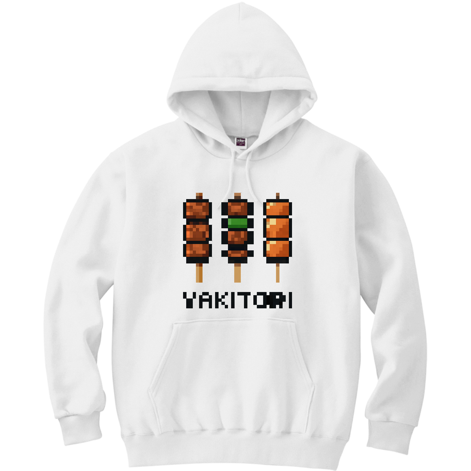 焼き鳥・3本 軽量プルパーカー (長袖プリント)