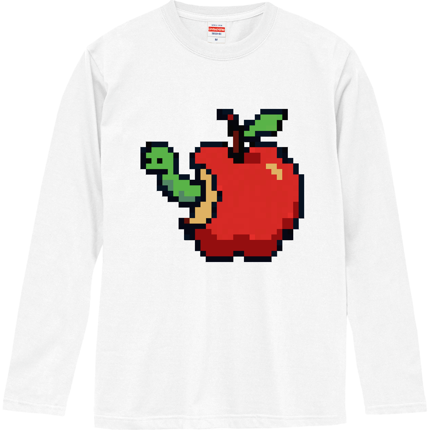 林檎とイモムシ ロングスリーブTシャツ