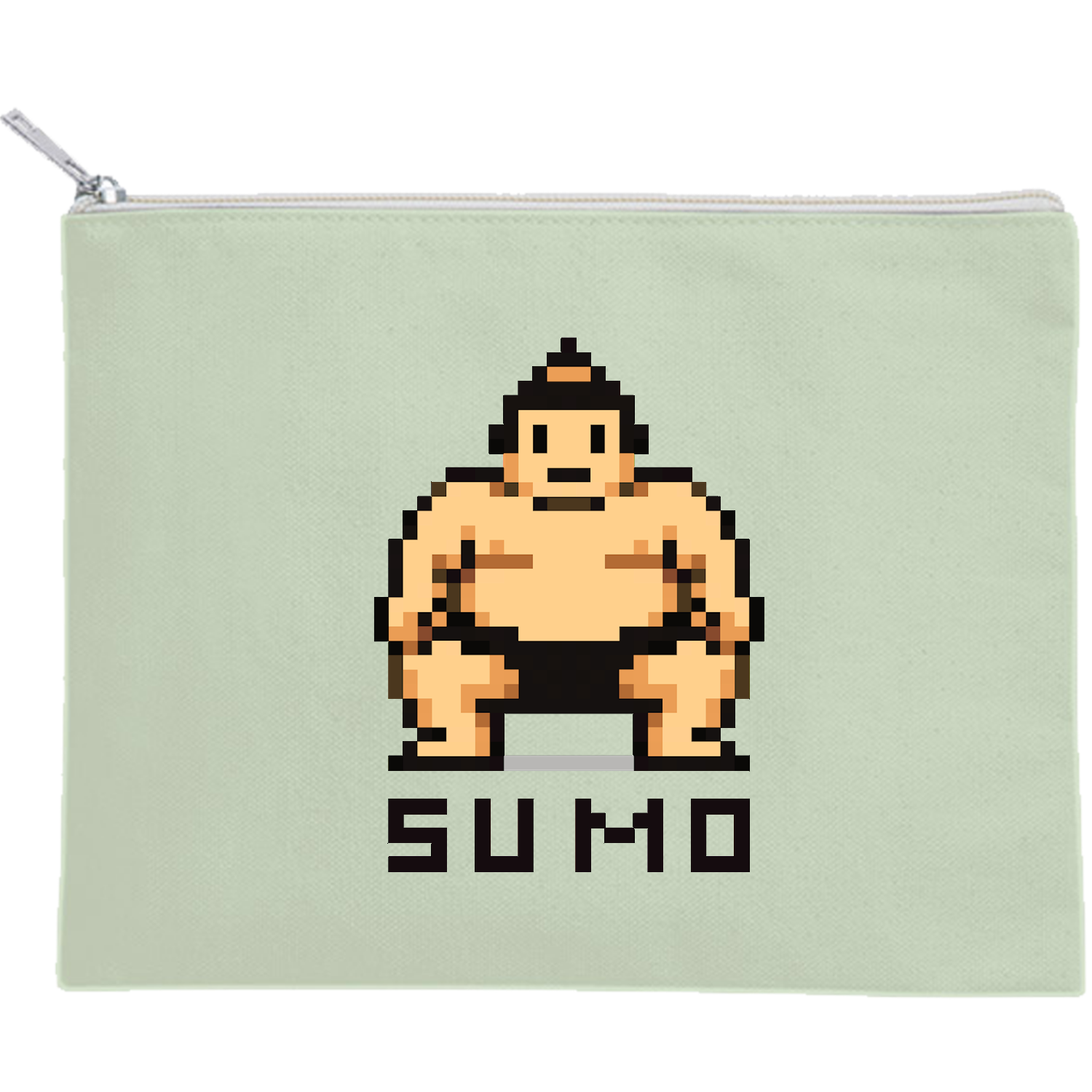 力士 キャンバスフラットポーチ（M）【白プリント有】