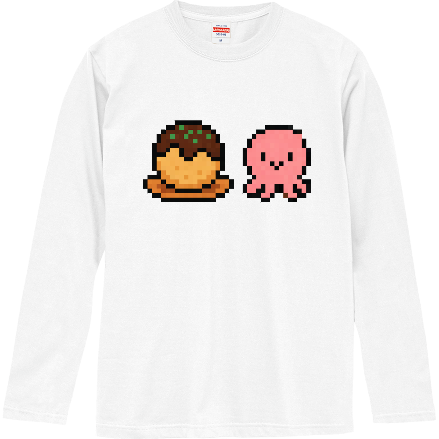 たこ焼き&タコ ロングスリーブTシャツ