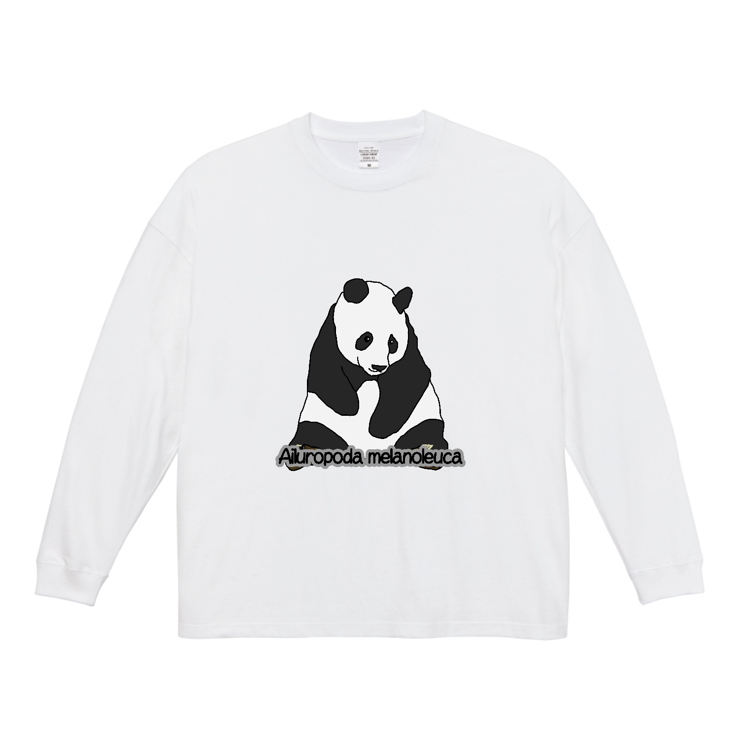 パンダのイラスト ビッグシルエットロングスリーブＴシャツ