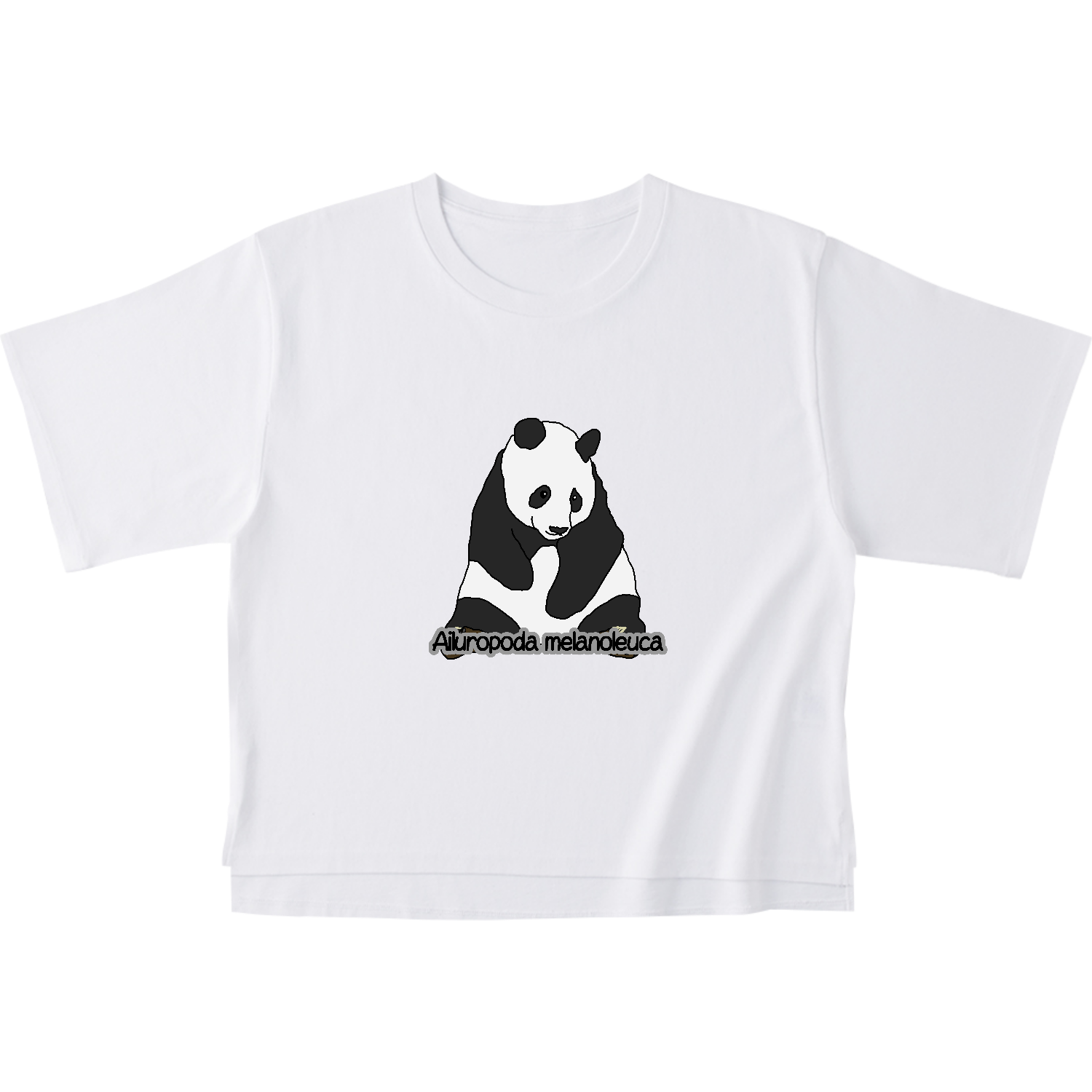 パンダのイラスト オープンエンドマックスウェイトウィメンズオーバーTシャツ