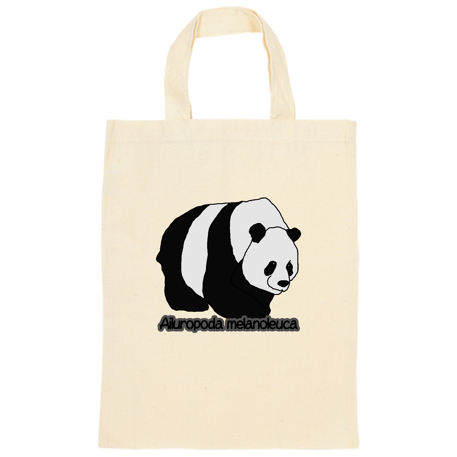 パンダのイラスト オーガニックコットンＡ４フラットバッグ