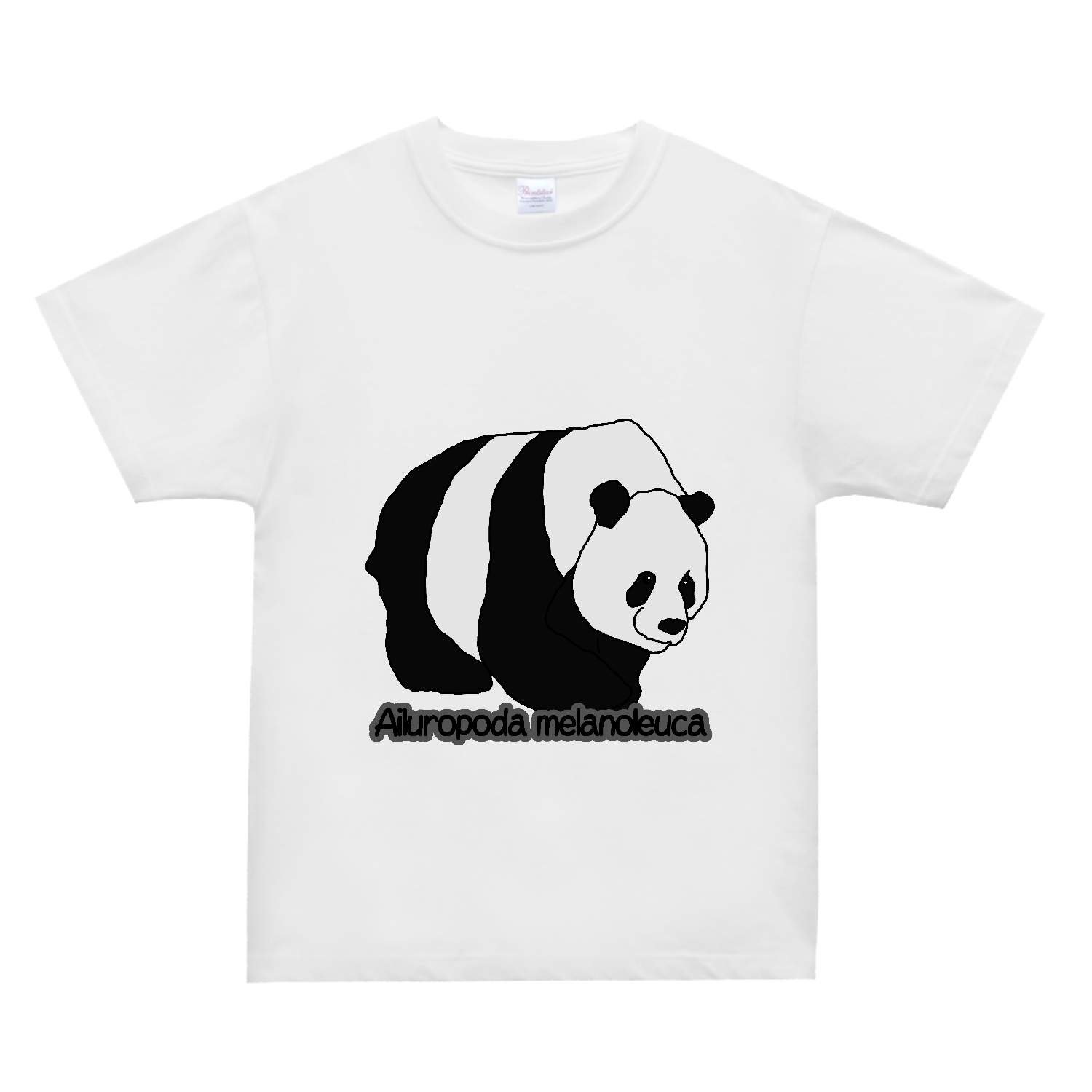 パンダのイラスト スーパーヘビーＴシャツ