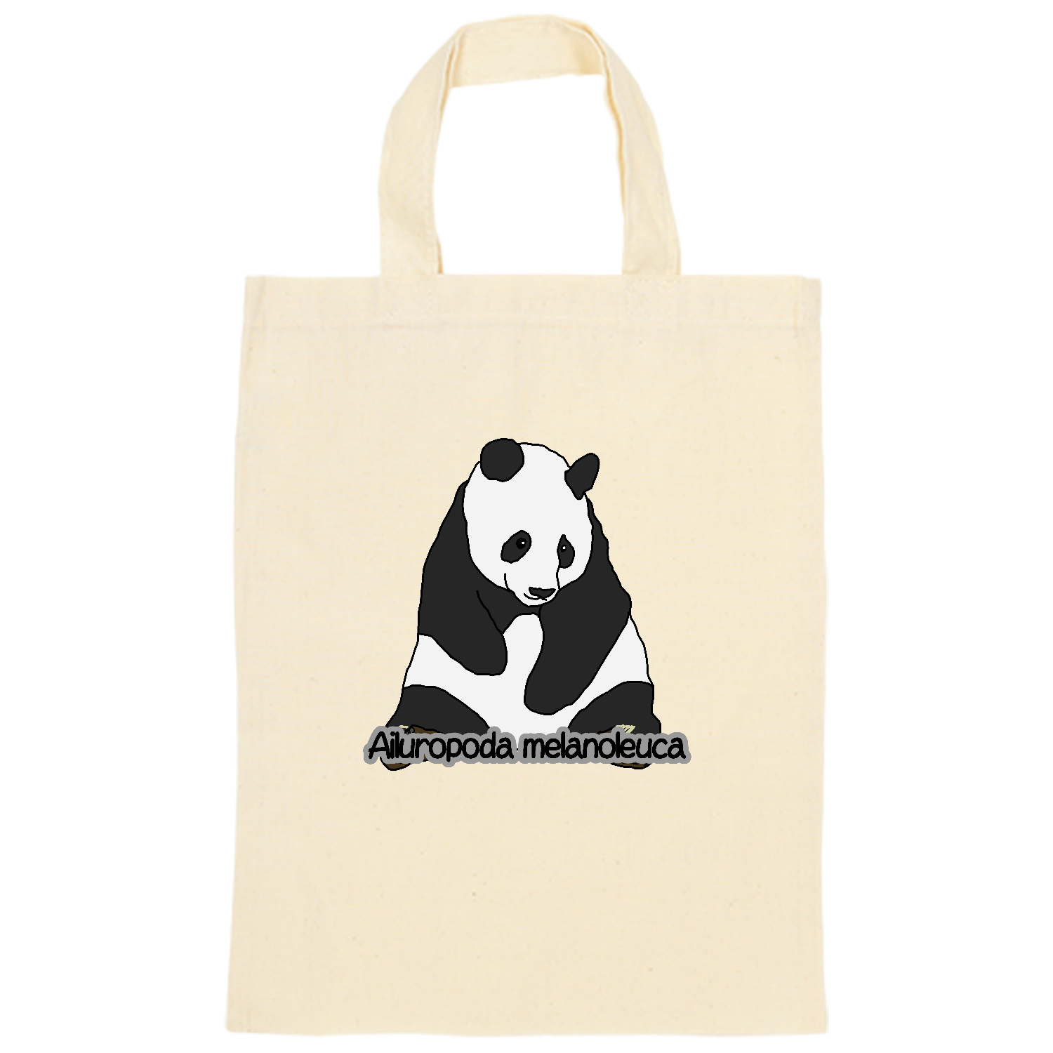 パンダのイラスト オーガニックコットンＡ４フラットバッグ