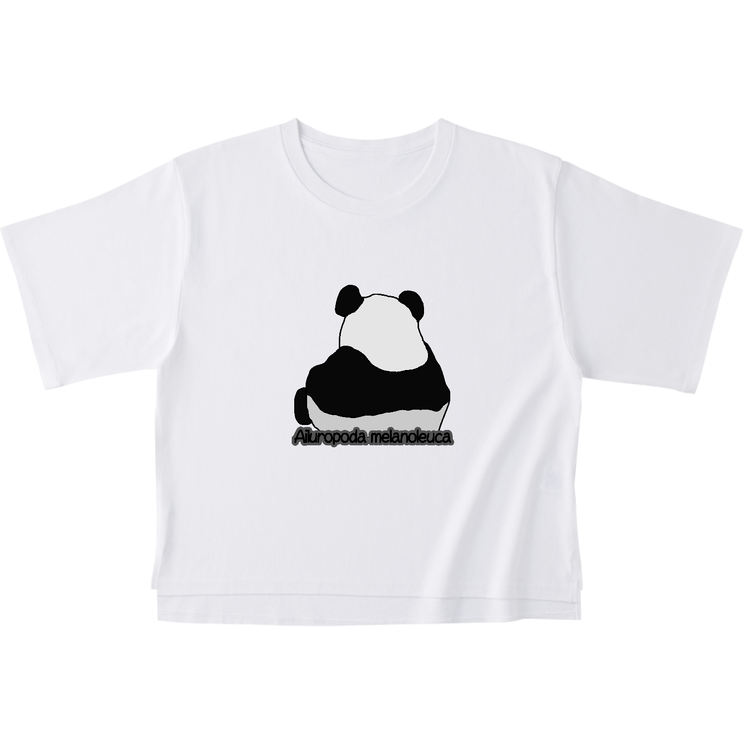 パンダのイラスト オープンエンドマックスウェイトウィメンズオーバーTシャツ