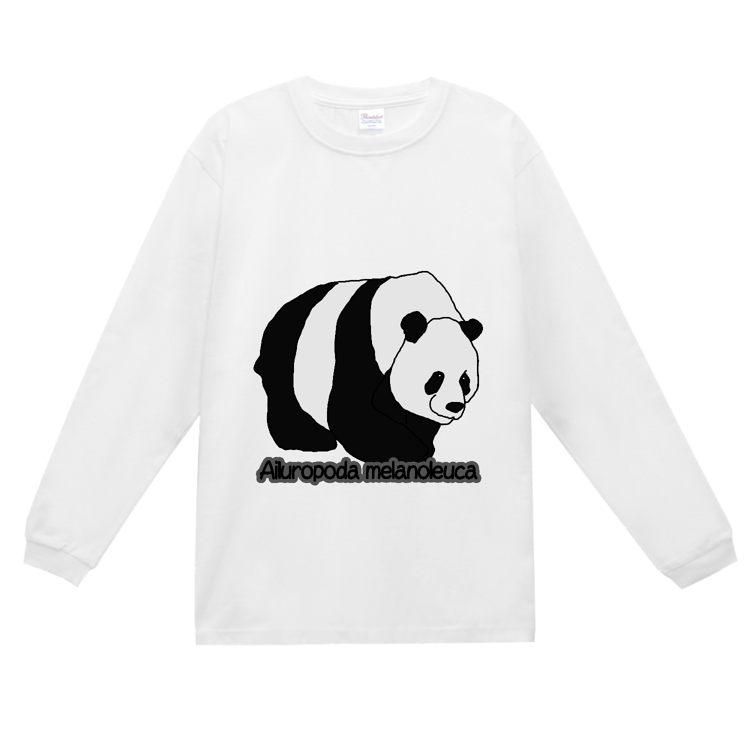 パンダのイラスト スーパーヘビー長袖Ｔシャツ